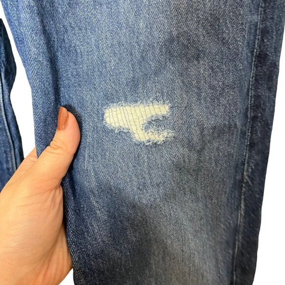 Levi’s 501 Crop Jeans Market Grammar Women’s Size 30 Distressed Straight Leg - Picture 6 of 15